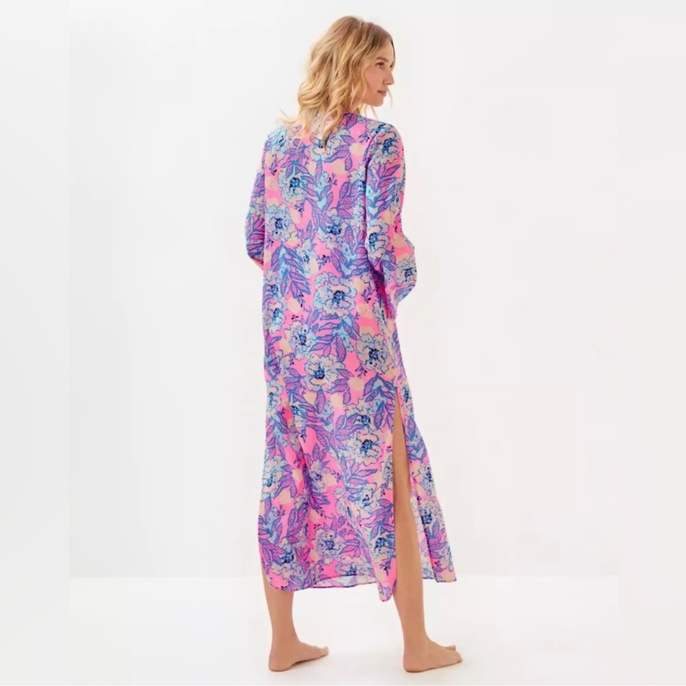 NWT Lilly Pulitzer Perry Long Sleeve Maxi Cover-Up - Picture 3 of 6